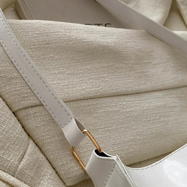 Y2K Solid Color Leather Bag