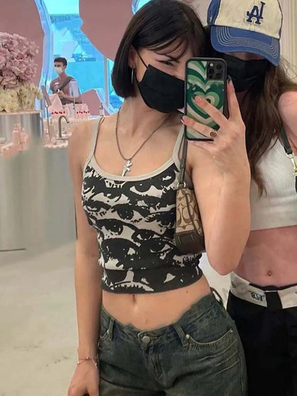 Y2K Graphic Crop Tee