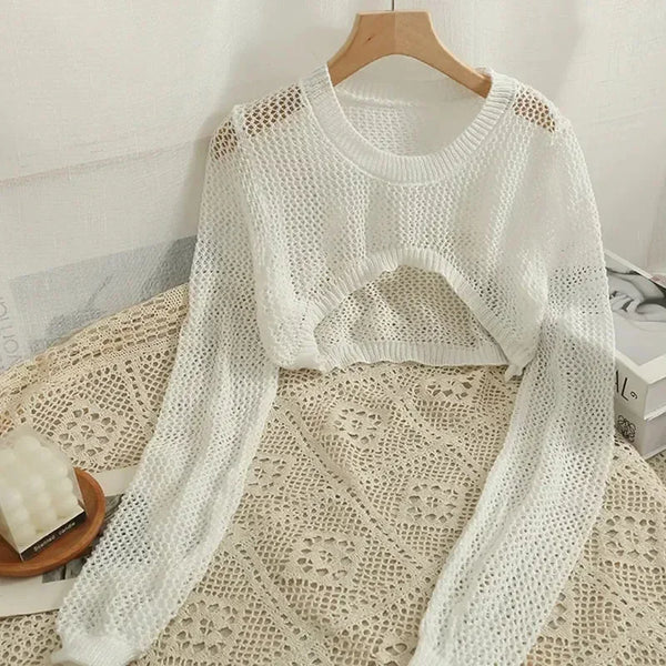 Y2K Crochet Knit Crop Top
