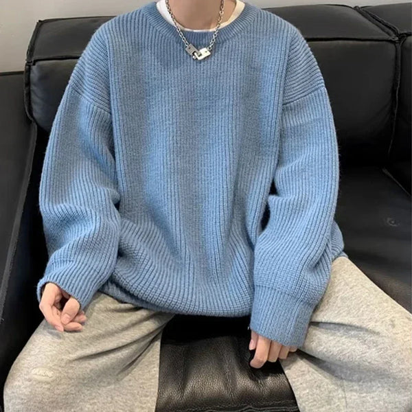 Y2K Solid Color Knit Sweater