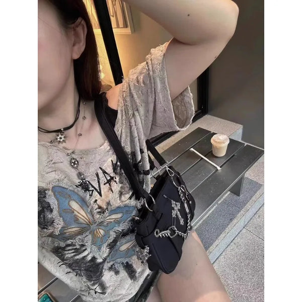 Y2k Cross Chain Handbag