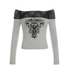 Y2K Gothic Cropped Top