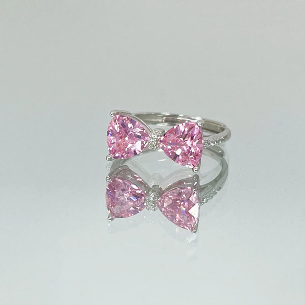 Y2K Sparkling Pink Rings