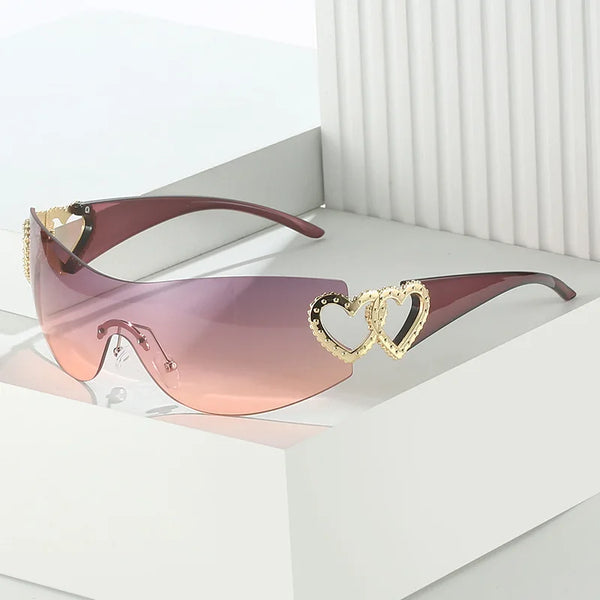 Y2K Sporty Heart Sunglasses