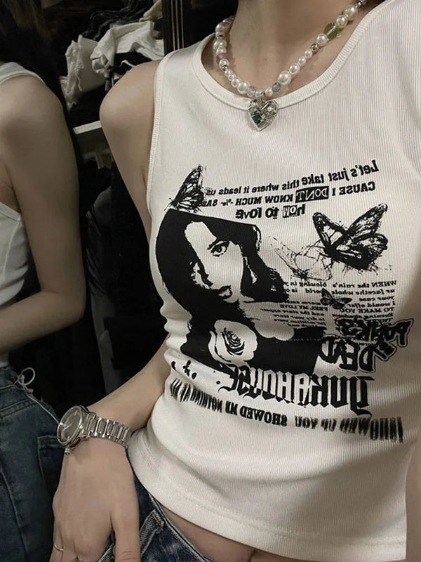 Y2K Sexy Grunge Crop Top