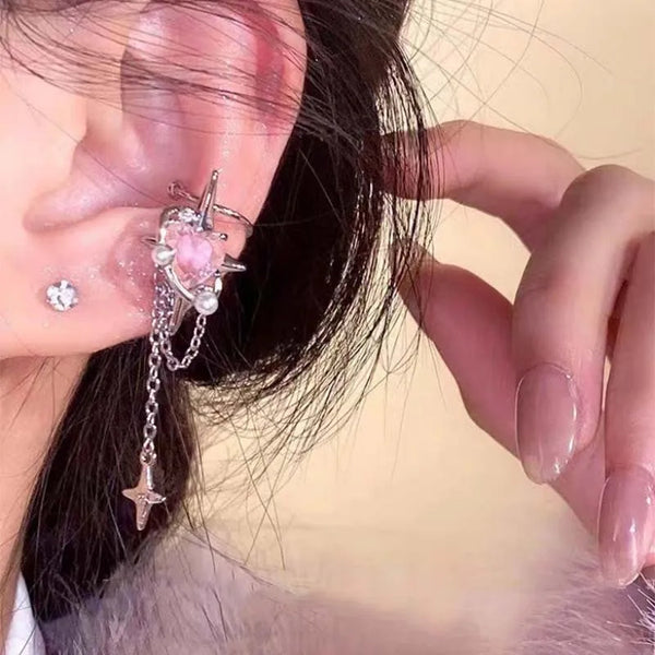 Pink Y2K Crystal Earrings