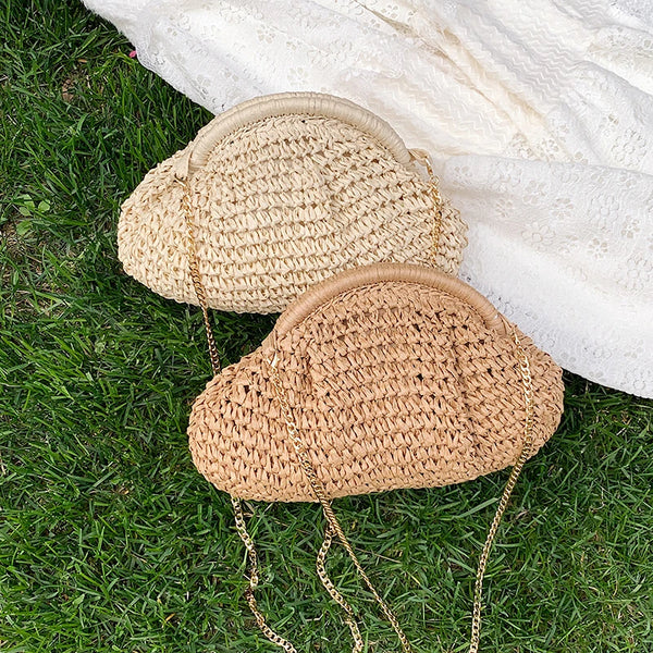 Y2K Weaved Shell Bag