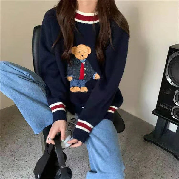Y2K Kawaii Bear Sweater