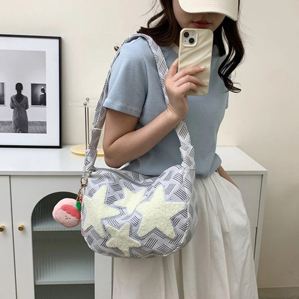 Y2K Embroidered Star Bag