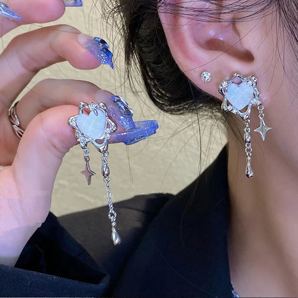 Y2K Pink Heart Earrings