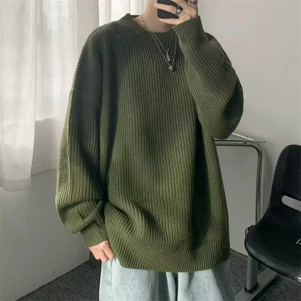Y2K Solid Color Knit Sweater