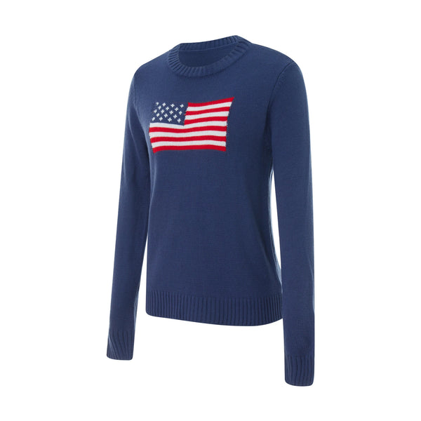 Y2K American Flag Knit Sweater