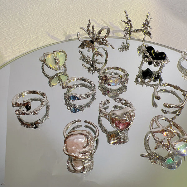 Y2K Crystal Rings