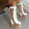 Y2K Fur Knee Boots