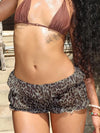 Y2K Leopard Print Shorts