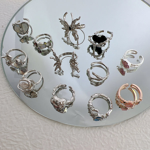 Y2K Crystal Rings