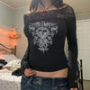 Y2K Gothic Cropped Top