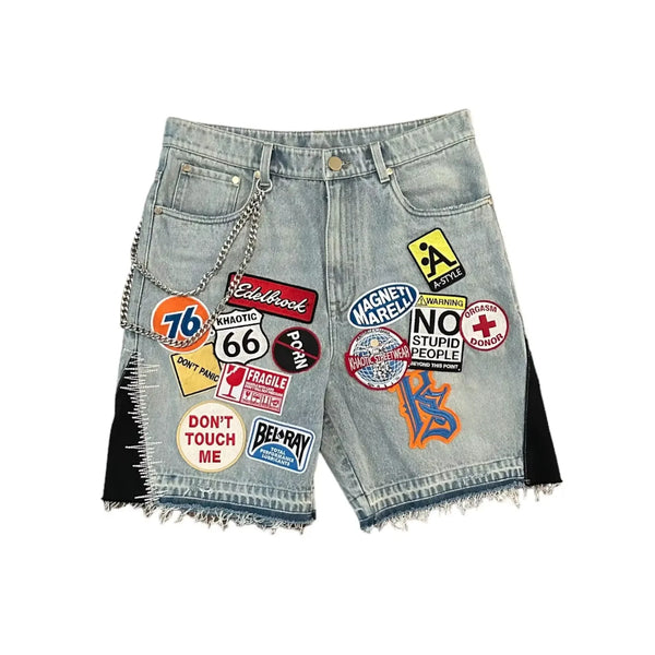 Y2K Cartoon Embroidery Shorts