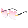 Y2K Bear Rimless Shades