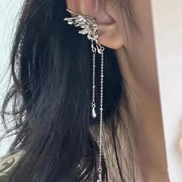 Y2K Butterfly Tassel EarClips