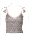 Y2K Leopard Lace Crop Top