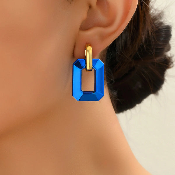 Y2K Geometric Stud Earrings
