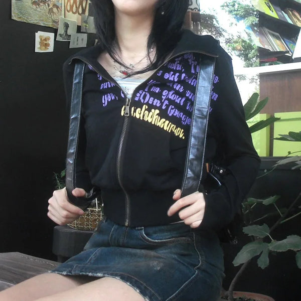 Y2K Short Zipper Coat