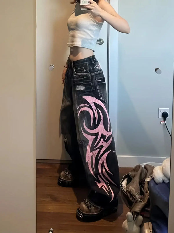 Y2K Vintage Totem Baggy Jeans