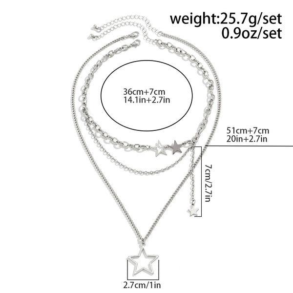 Salircon Y2K Star Necklace