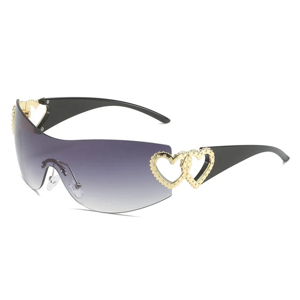 Y2K Sporty Heart Sunglasses