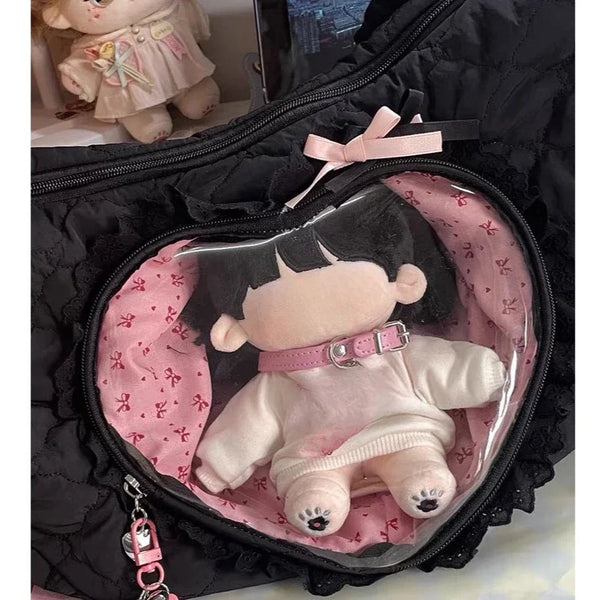 Y2K Heart Pleated Bag