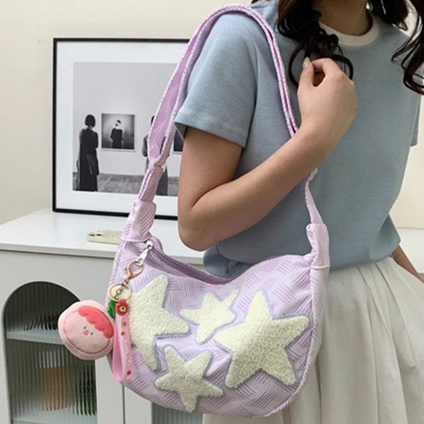 Y2K Embroidered Star Bag