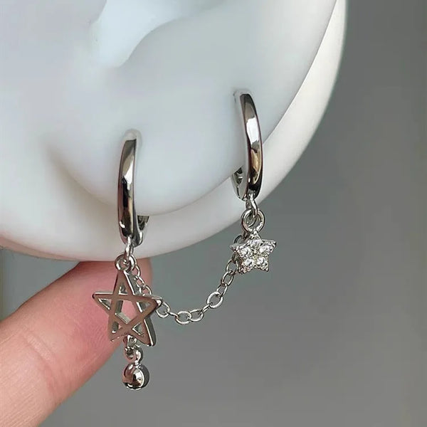 Y2K Star Chain Earing