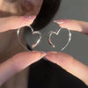 Y2K Heart Hoop Earrings