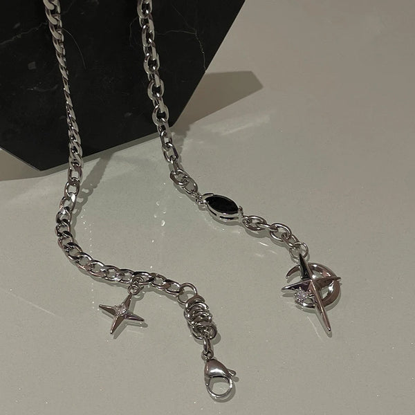 Y2K Cuban Figaro Necklace