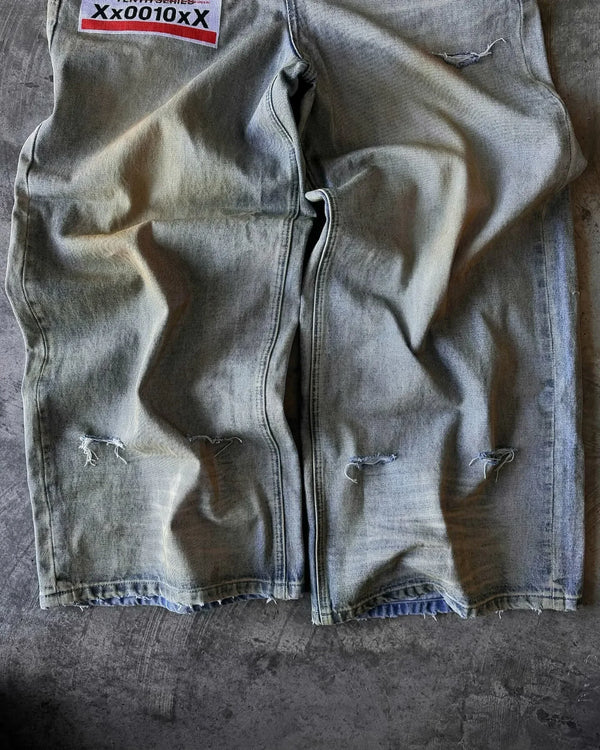 Y2K Punk Ripped Wide Pants