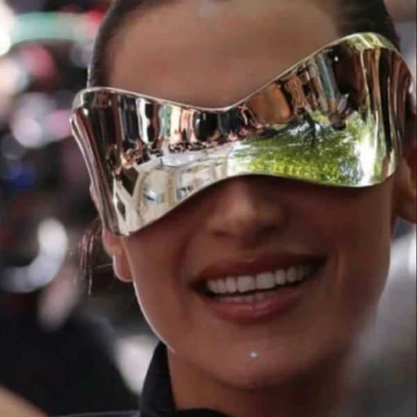 Y2K Futuristic Shield Sunglasses
