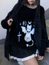 Oversized Y2K Gothic Pullover
