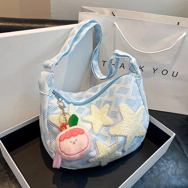 Y2K Embroidered Star Bag