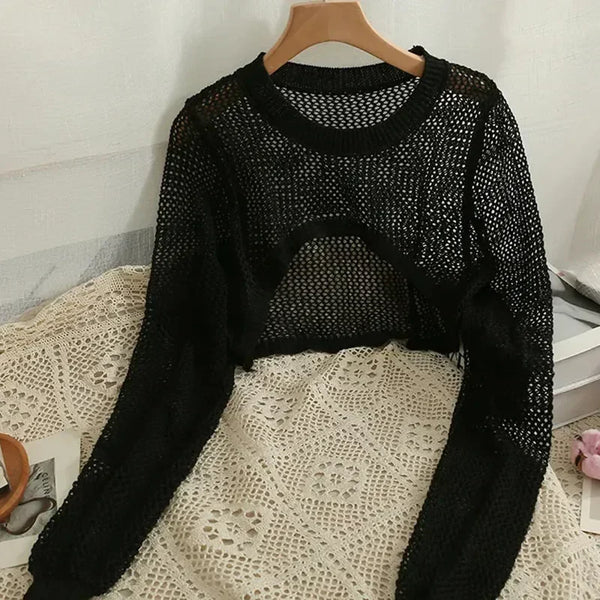 Y2K Crochet Knit Crop Top