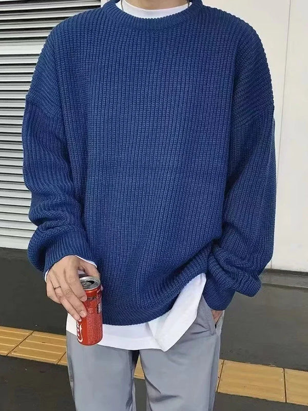 Y2K Solid Color Knit Sweater