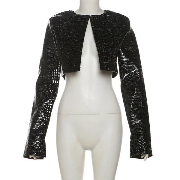 Women’s Y2K Leather Crop Jacket