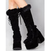 Y2K Fur Knee Boots
