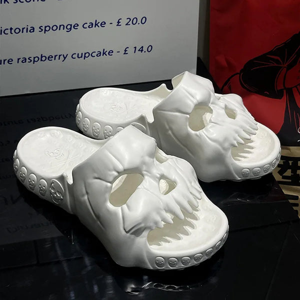 Y2K Skull Slide Sandals