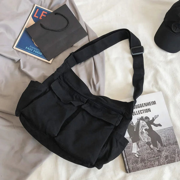 Y2K Canvas Messenger Bag