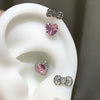 Y2K Bow Heart Ear Cuff