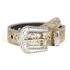 Y2K Rhinestone Leather Belt