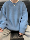 Y2K Solid Color Knit Sweater