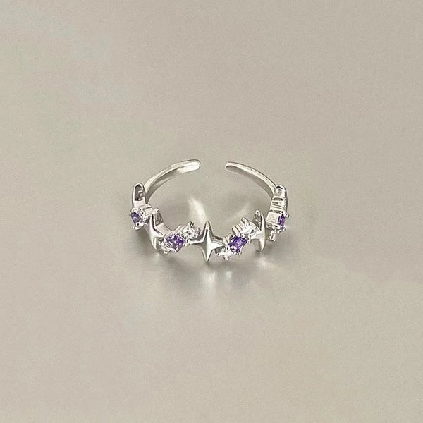 Y2K Sparkling Pink Rings