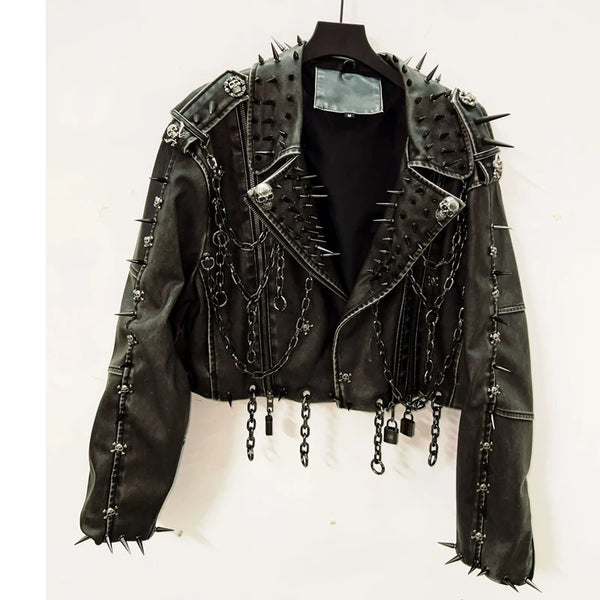 Y2K Punk Leather Jacket
